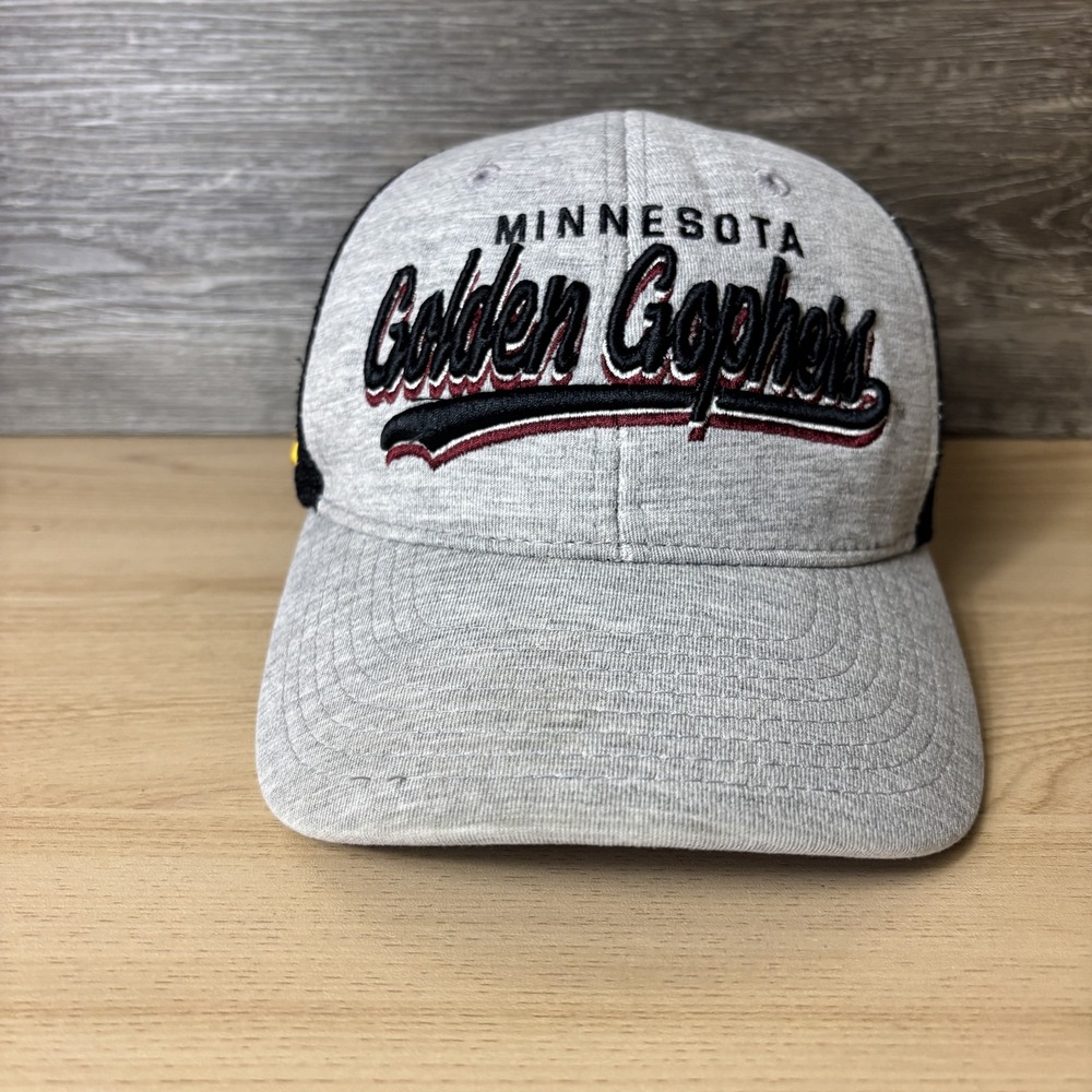 Minnesota Golden Gophers Hat Cap Snap Back Gray Black NCAA Football Trucker Mens - Picture 2 of 10